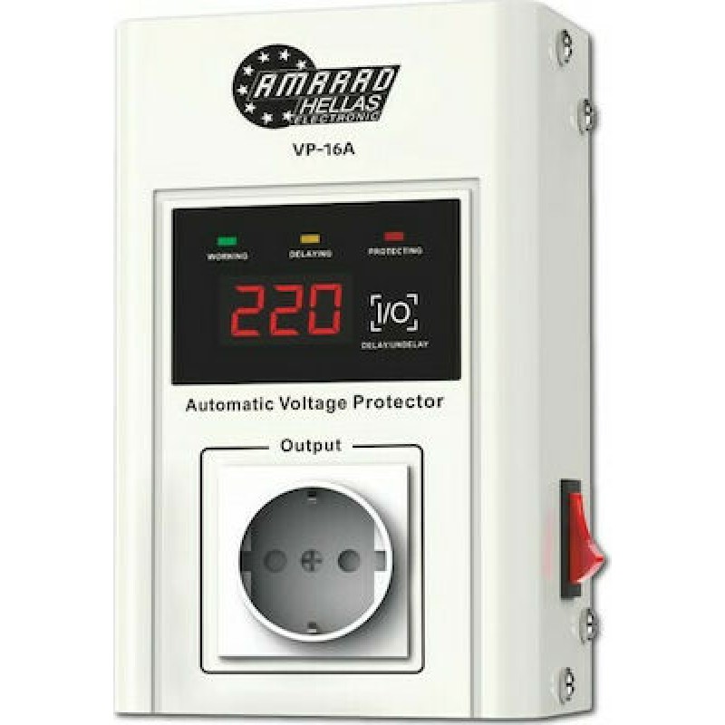 Amarad SG-606-16A Προστατευτικό Ασφαλείας Επιτηρητής Τάσης 3500VA (VP-16A) 